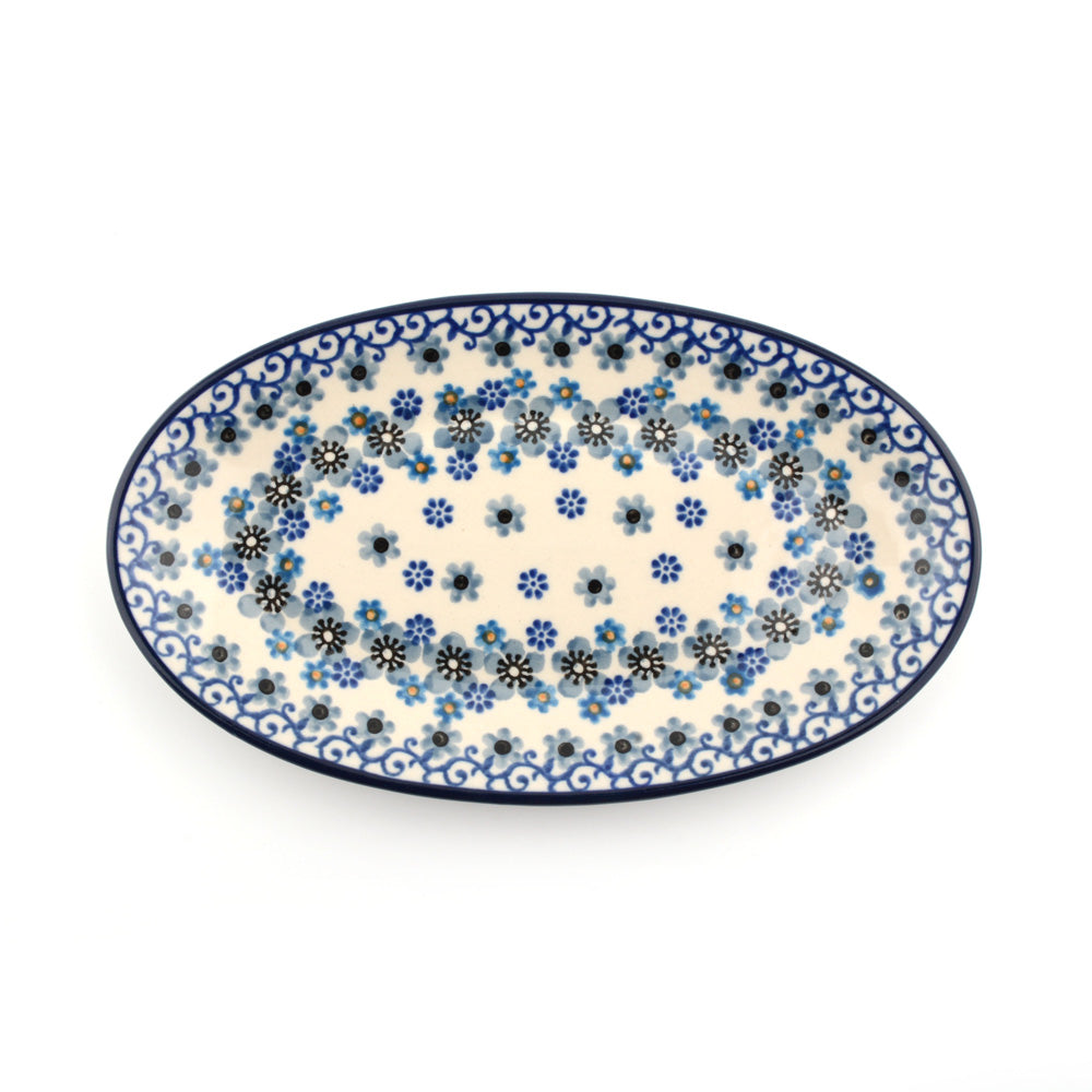 Oval Dish - Winter Garden