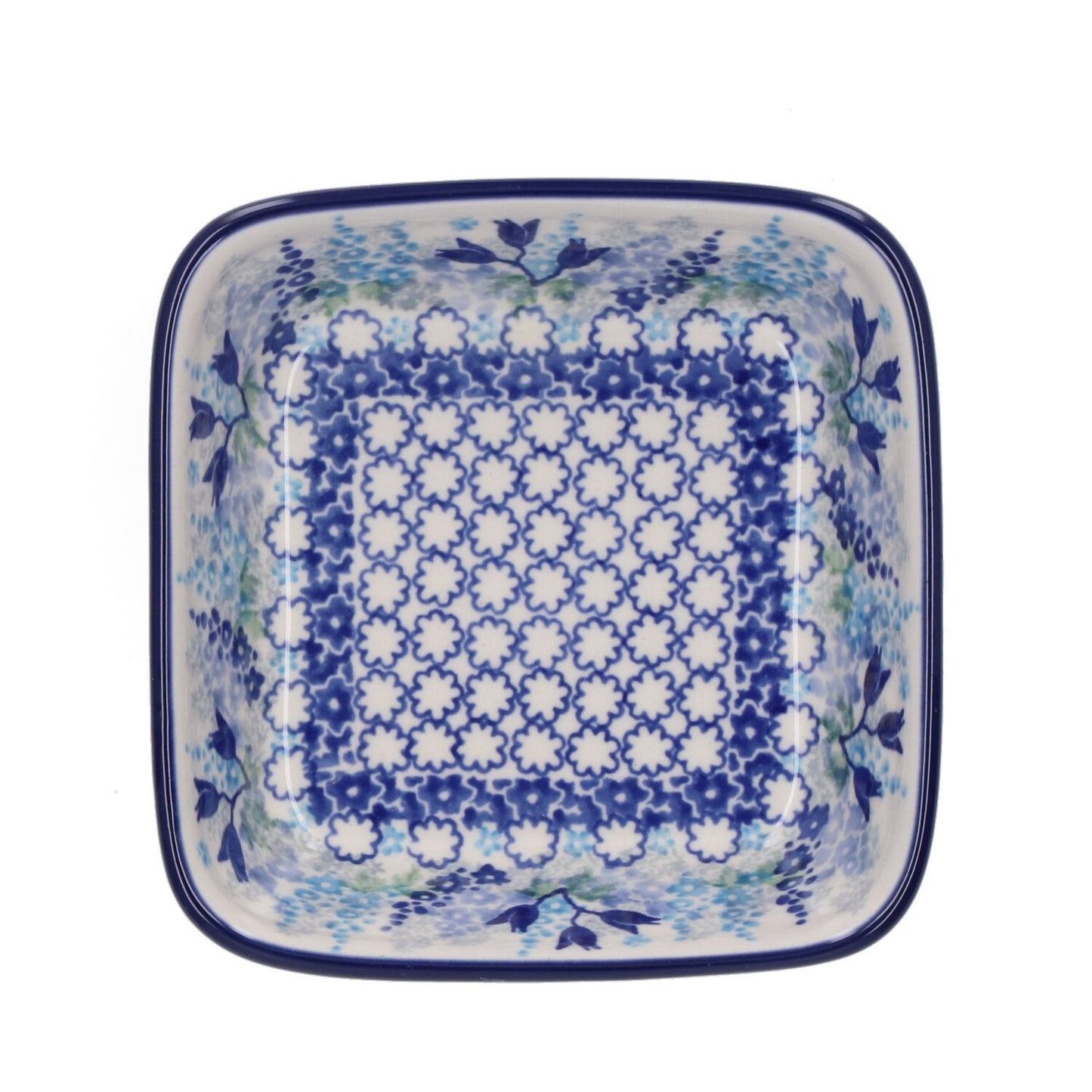 Vierkante Kom 350 ml - Blue Garden