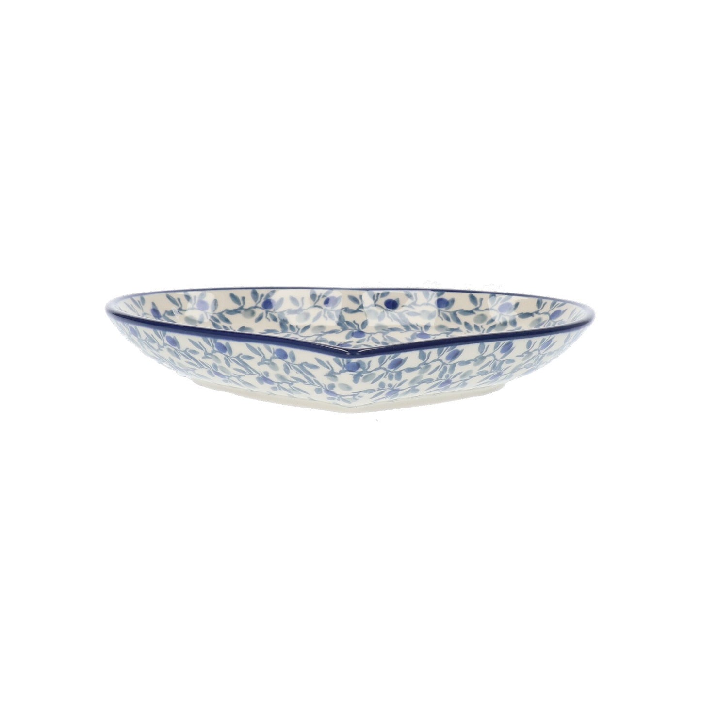 Teller Herz Medium - Blaue Olive