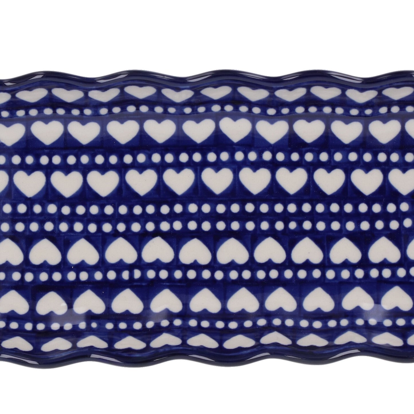 Baquette-Teller - Blauer Valentinsgruß