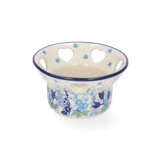 Theelichthouder Hartvormige gaten - Blue Garden