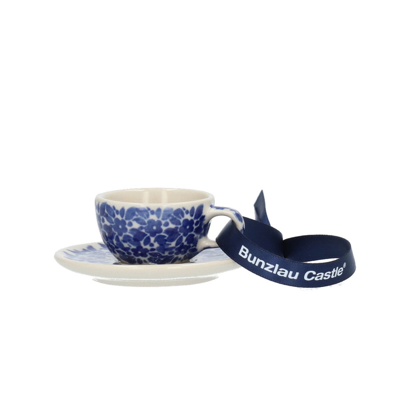 Christmas Pendant Cup and Saucer - Indigo