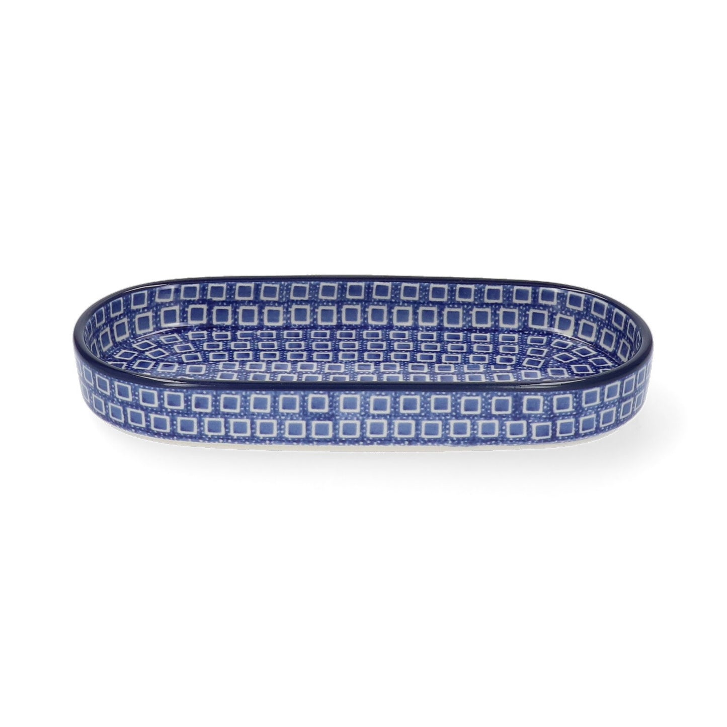 Schaal Plat Ovaal Lang - Blue Diamond