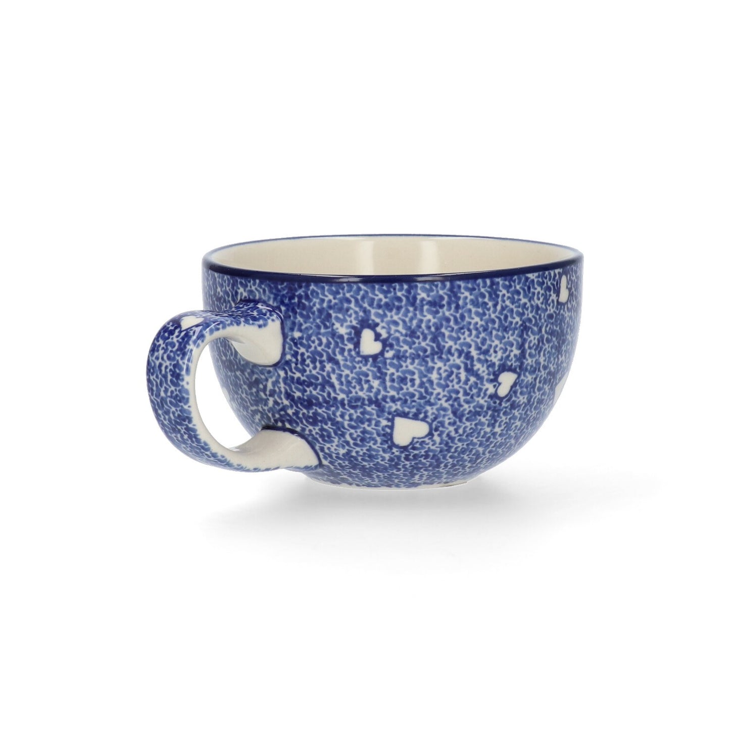 Cappuccino Kop 400 ml - White Hearts