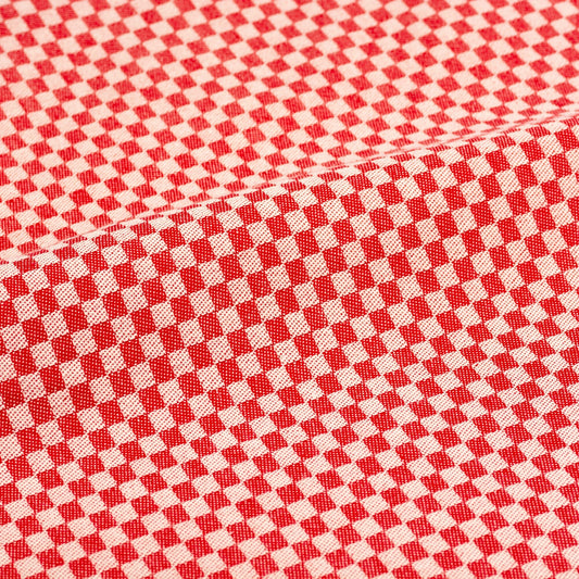 Theedoek Kleine Ruit Rood