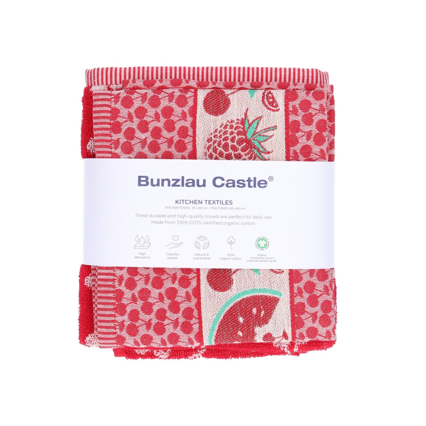 Keukendoek en Theedoek Fruit Rood