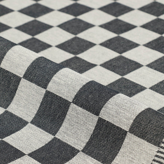 Theedoek Block - Zwart