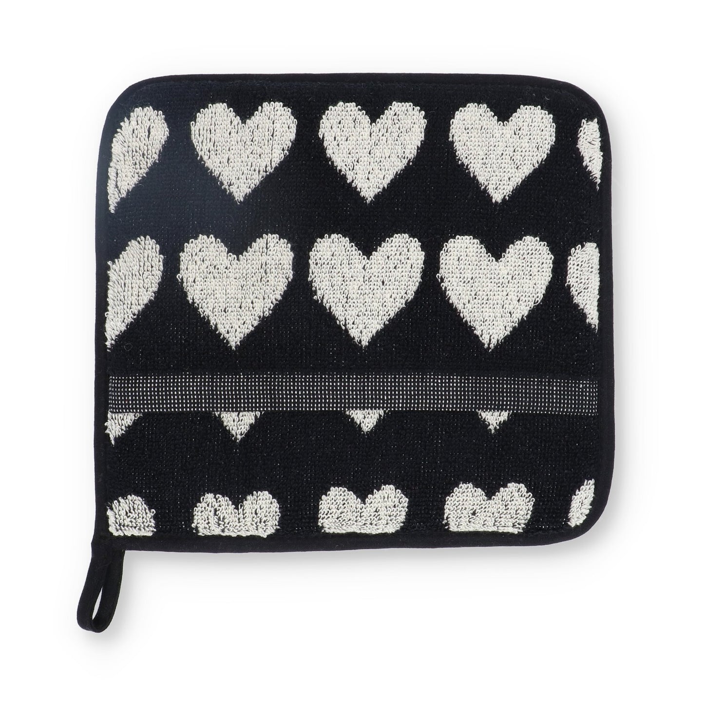 Pannenlap Hearts Zwart CE