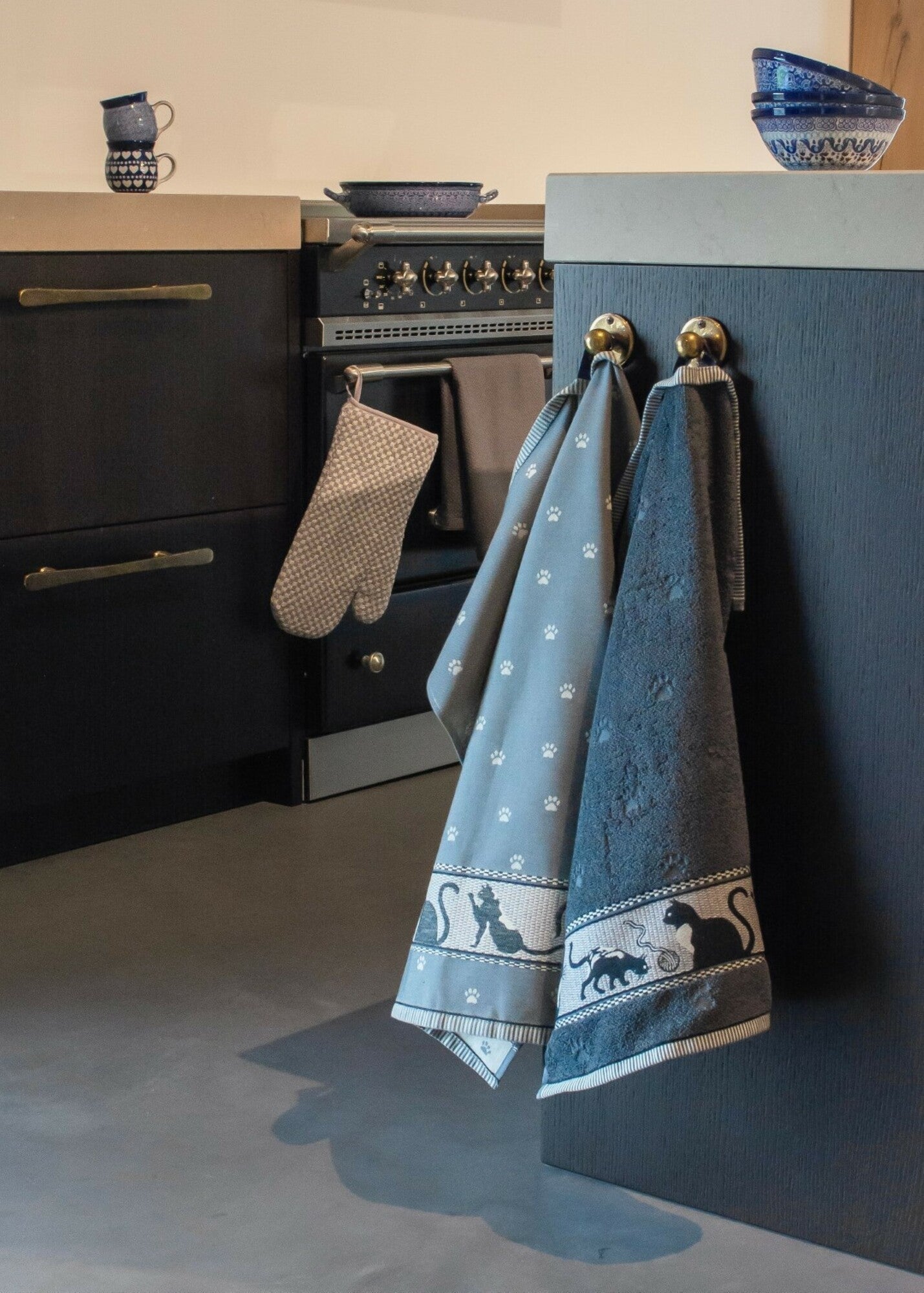 Keukendoek en Theedoek Kat Antraciet