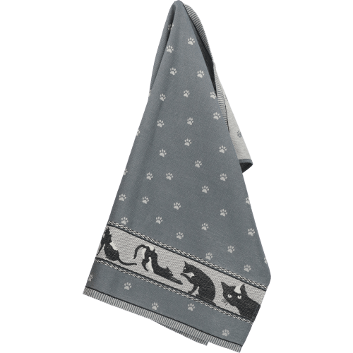Theedoek Kat Antraciet