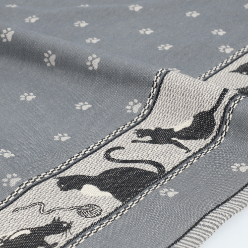 Theedoek Kat Antraciet