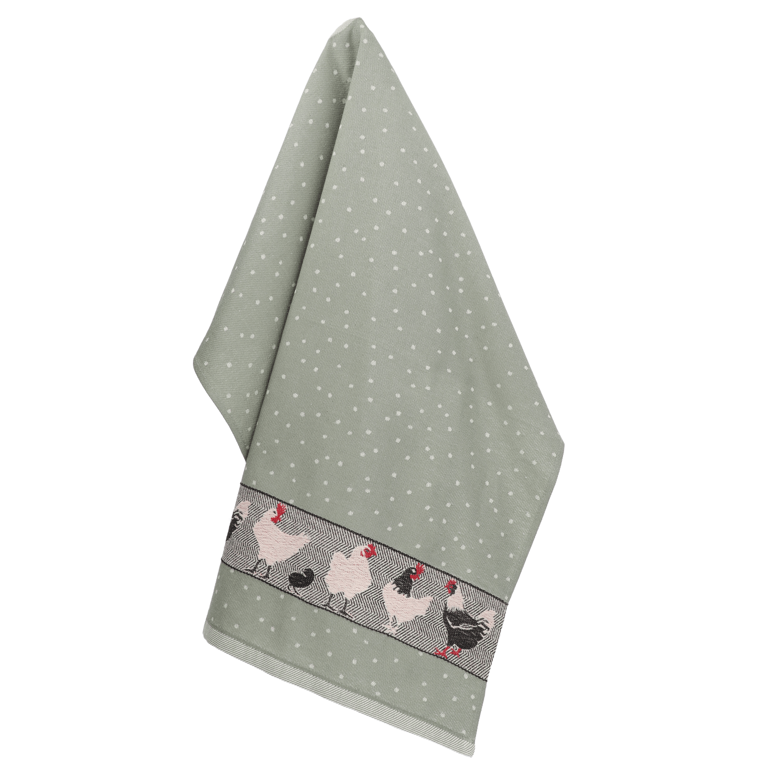 Theedoek Kip Donkergroen