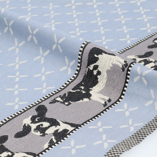 Theedoek Koe Grijsblauw