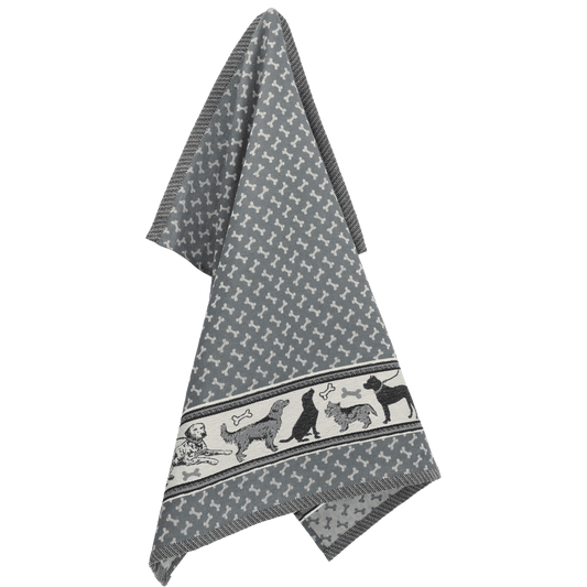Theedoek Hond Antraciet