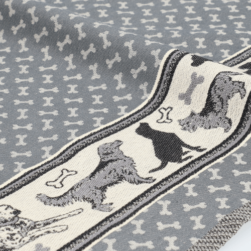 Theedoek Hond Antraciet