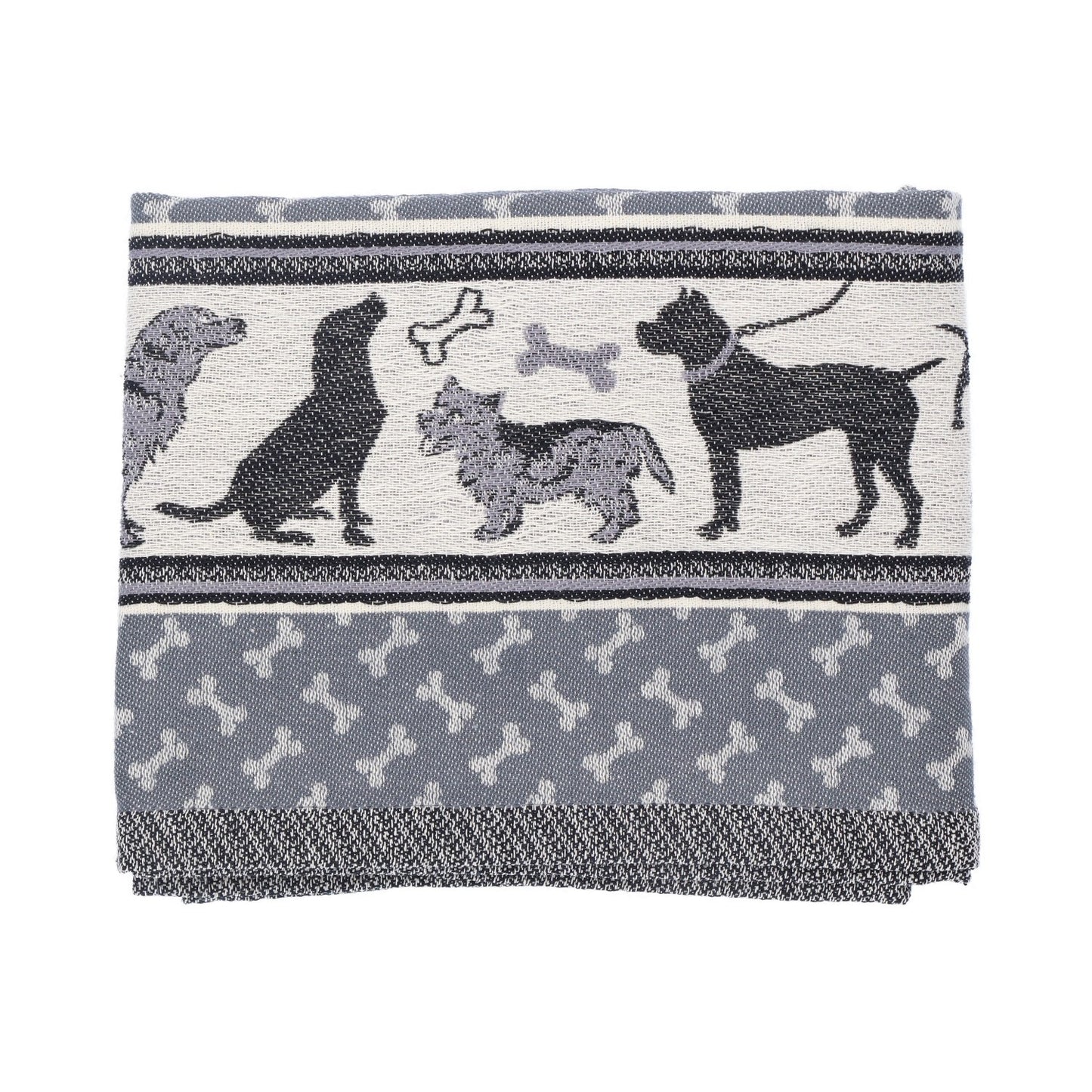 Theedoek Hond Antraciet