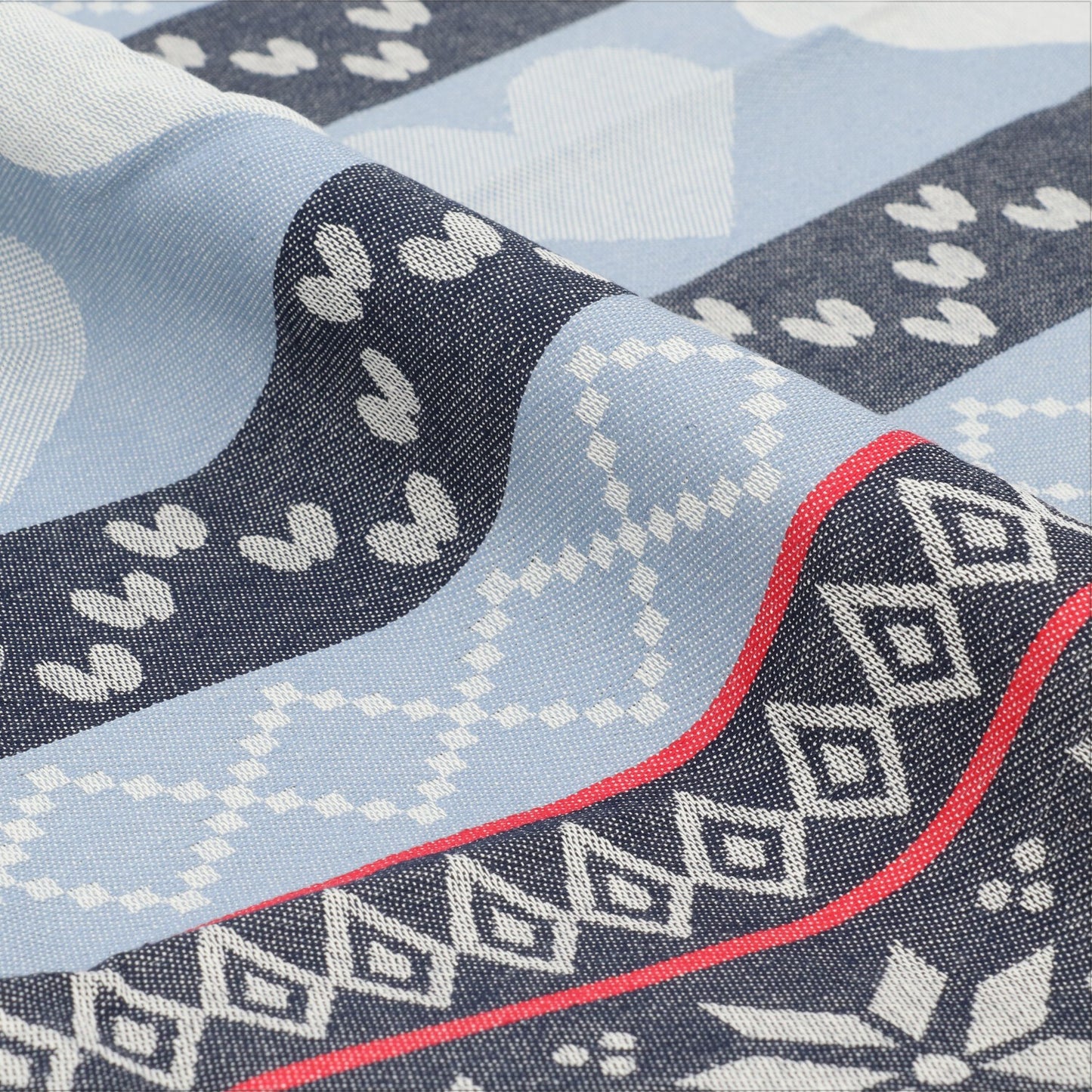 Theedoek Winter Donkerblauw