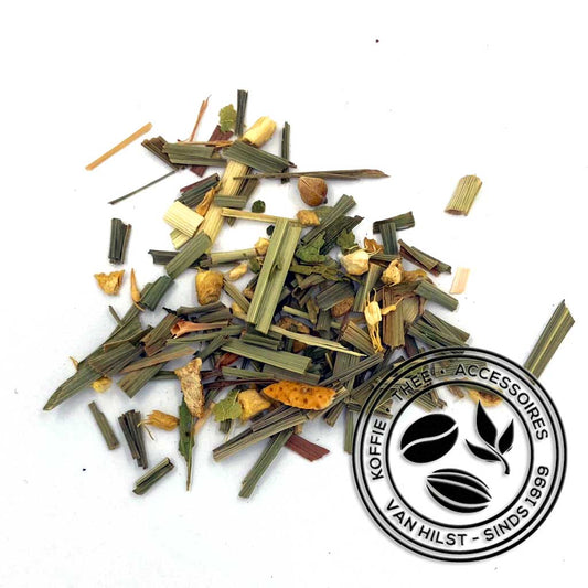 Kruidenmelange, gebaseerd op gember, met de natuurlijke zoetheid van stevia en Manuka honing.