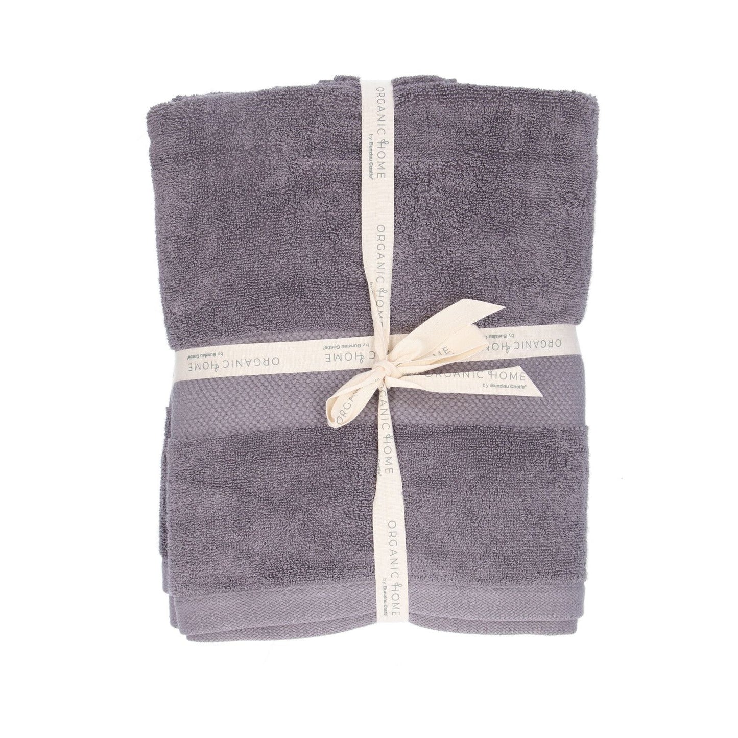 Set van 2 Organic Home badhanddoeken 70x140 cm – Stone Grey