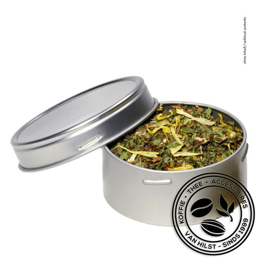 Klein rond theeblikje met magneet