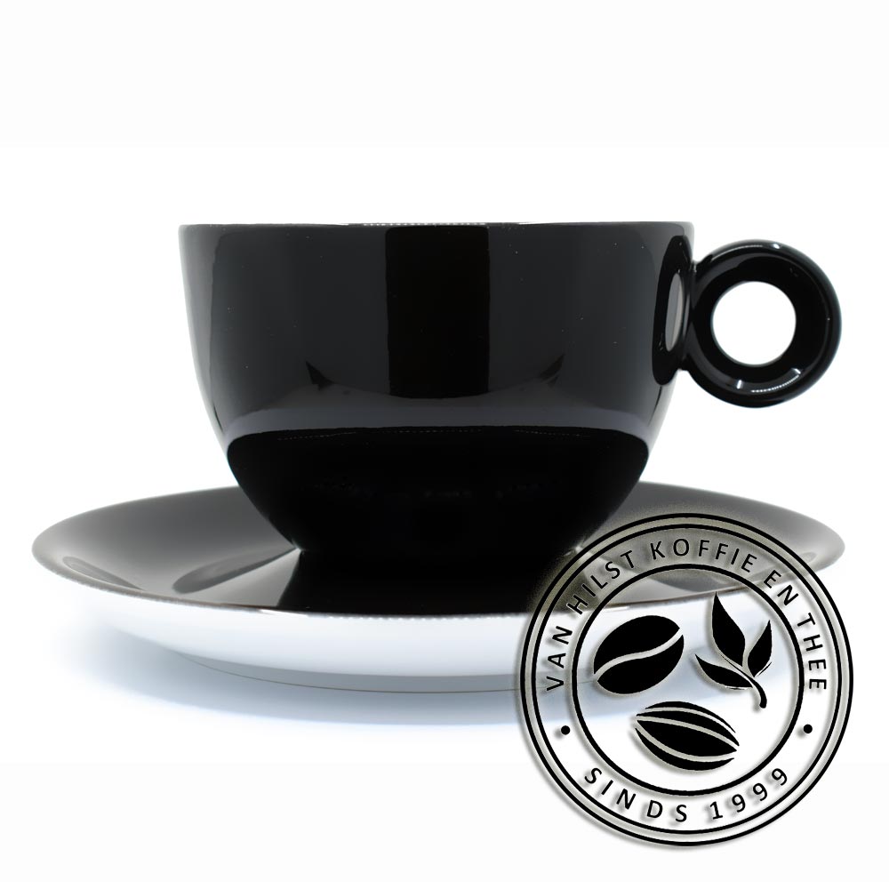 Costa Verde - Cappuccino Kop & Schotel, Zwart