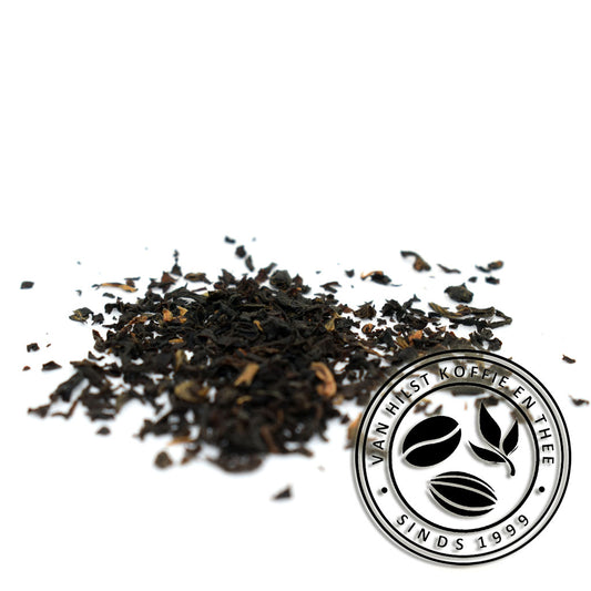 Gebroken theeblaadjes van Assam thee uit India. Assam BOP is een volle, moutige en geurige zwarte thee met een rijke smaak.