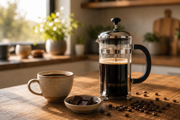 Zetmethode: cafetiere / French press