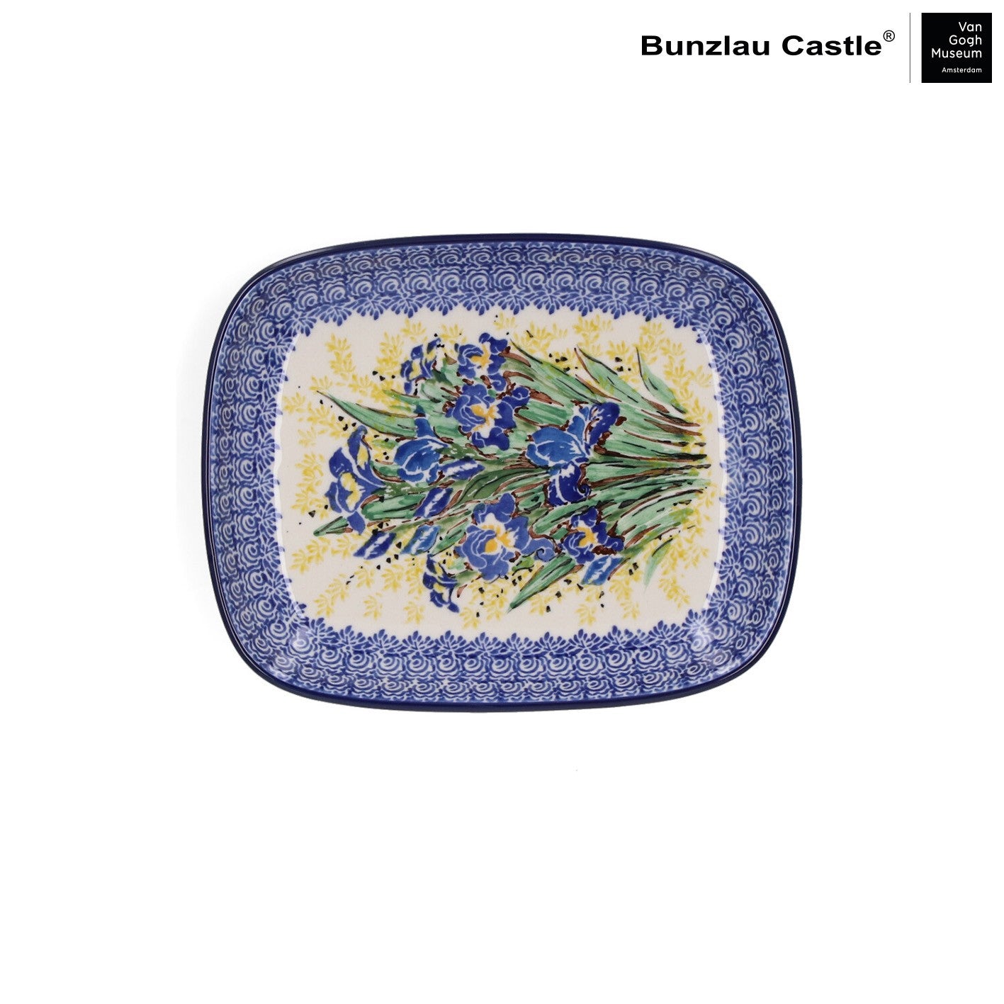 Schotel Rechthoek - VGM Irises UNIKAT