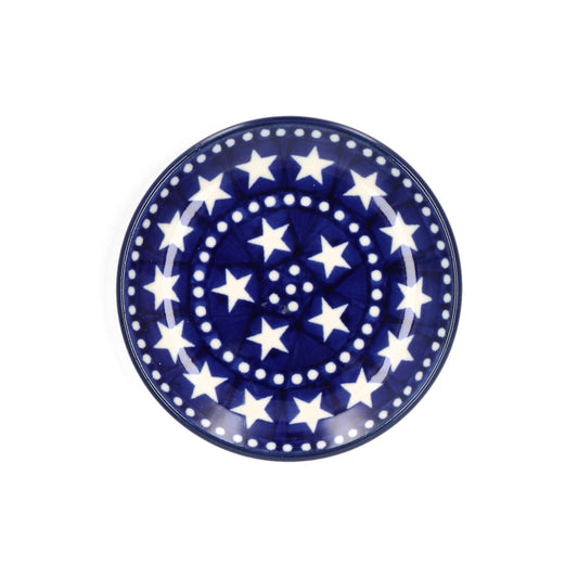 Teespitze rund - blaue Sterne