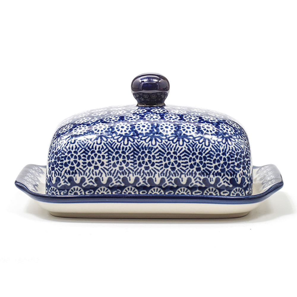 Butter Dish with Scale Lace