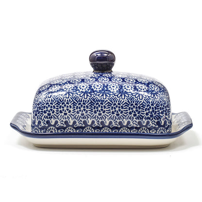 Butter Dish with Scale Lace