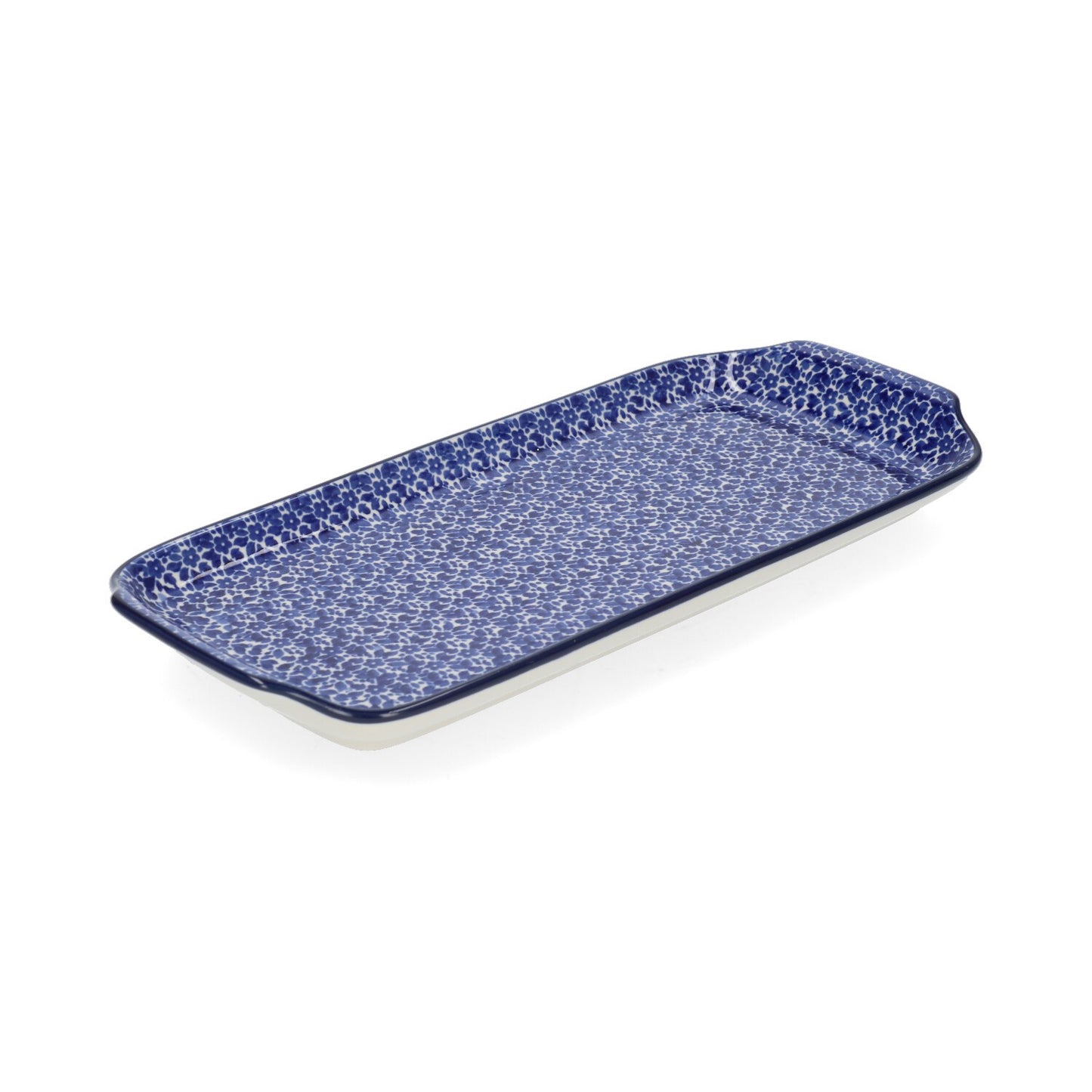 Elongated cake dish Indigo