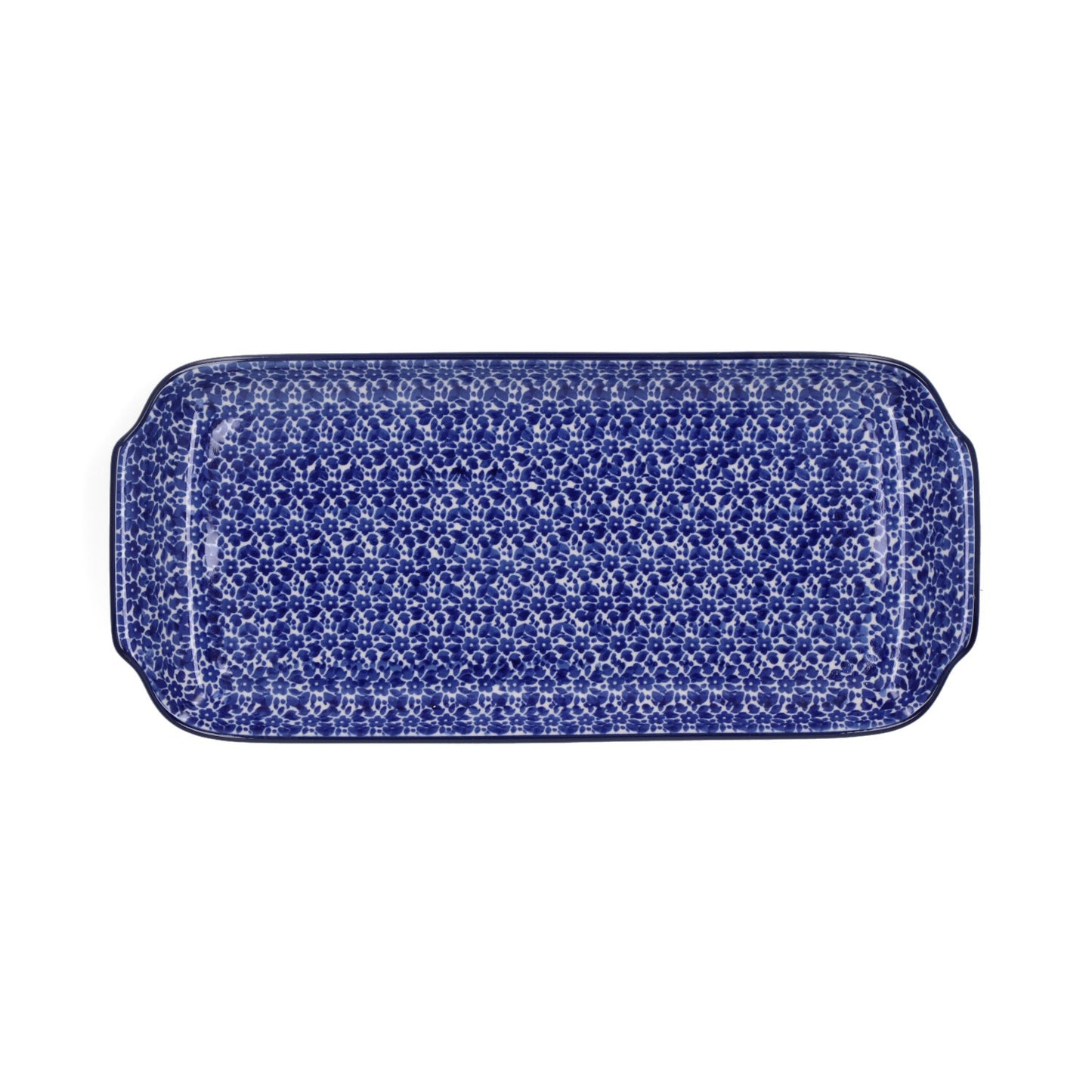 Elongated cake dish Indigo