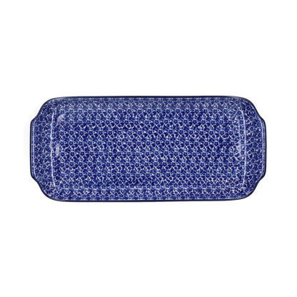 Elongated cake dish Indigo
