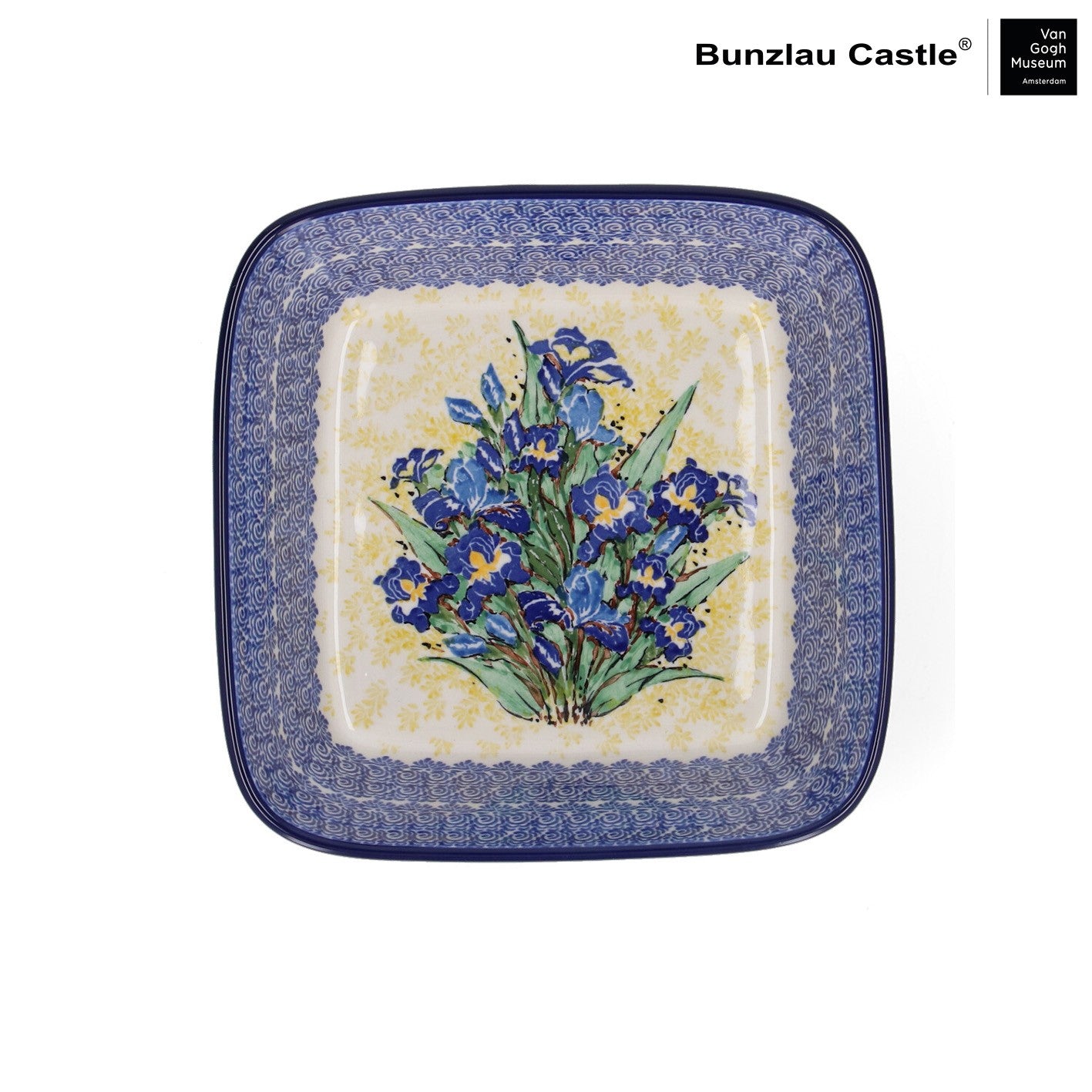 Ovenschaal Vierkant 1550 ml - VGM Irises UNIKAT