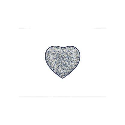 Teller Herz Medium - Blaue Olive