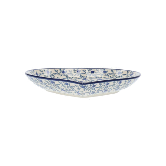 Plate Heart Medium - Blue Olive