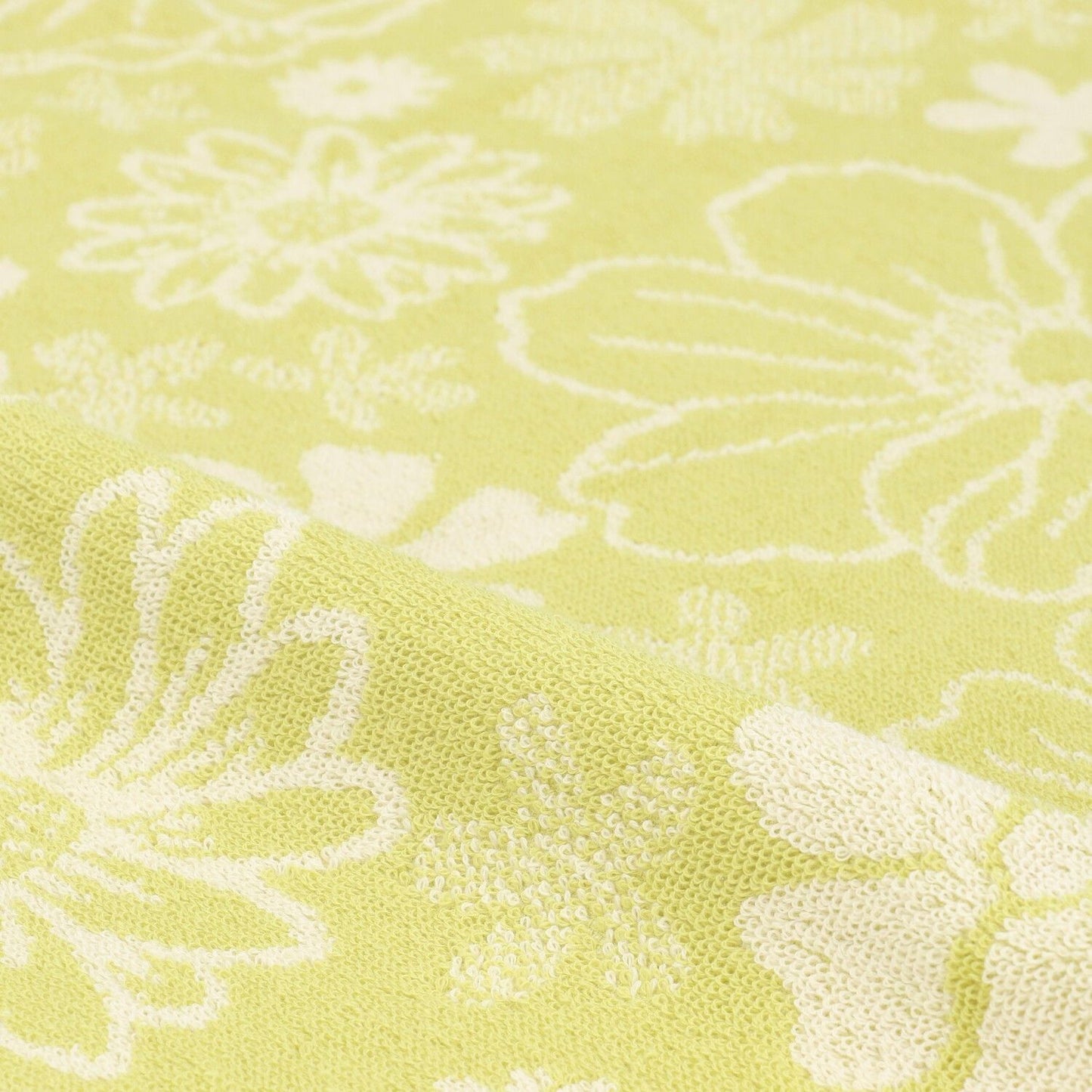 Limited Edition: Keukendoek Flowerbed Lime Groen GOTS