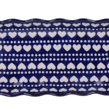 Baquette-Teller - Blauer Valentinsgruß