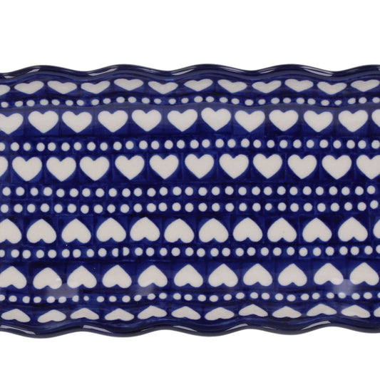 Baquette-Teller - Blauer Valentinsgruß