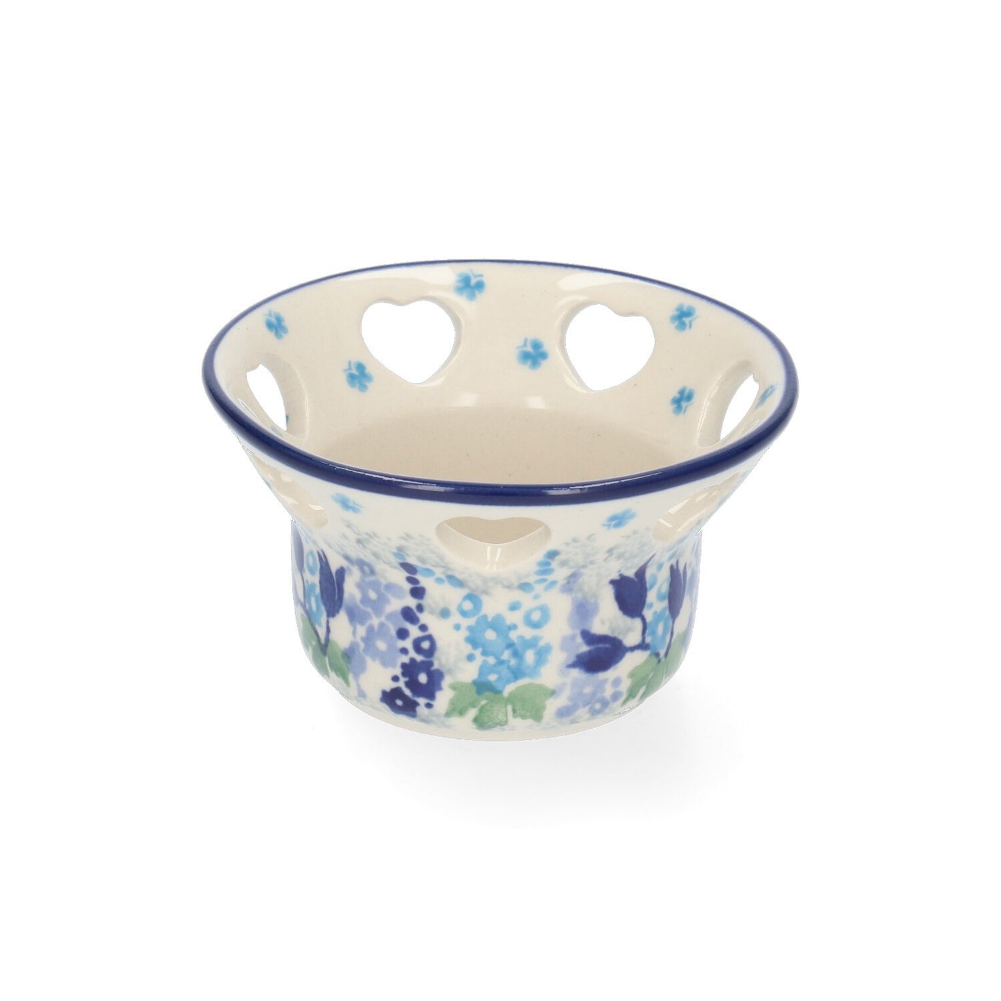 Theelichthouder Hartvormige gaten - Blue Garden