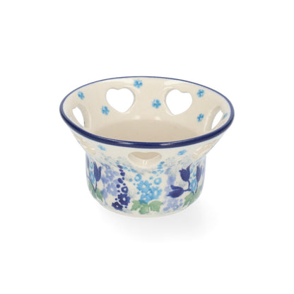 Theelichthouder Hartvormige gaten - Blue Garden