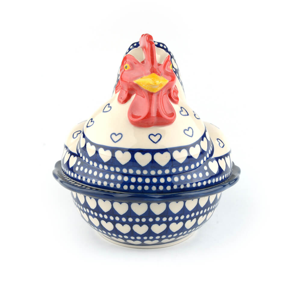 Huhn groß - blauer Valentinsgruß