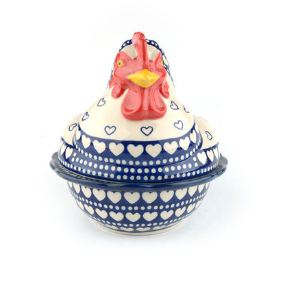 Huhn groß - blauer Valentinsgruß