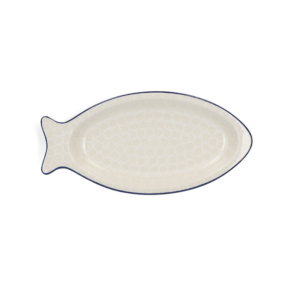 Fish plate medium White Lace