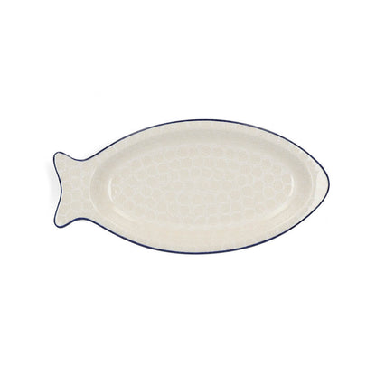 Fish plate medium White Lace
