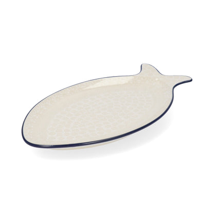 Fish plate large White Lace