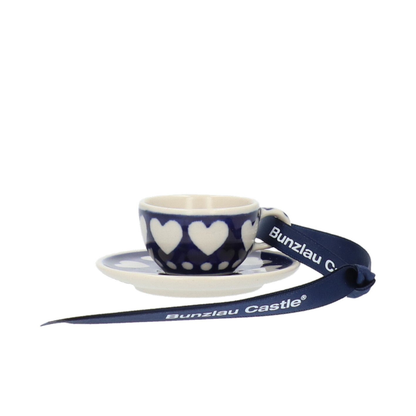 Weihnachtsanhänger Tasse und Untertasse - Blue Valentine