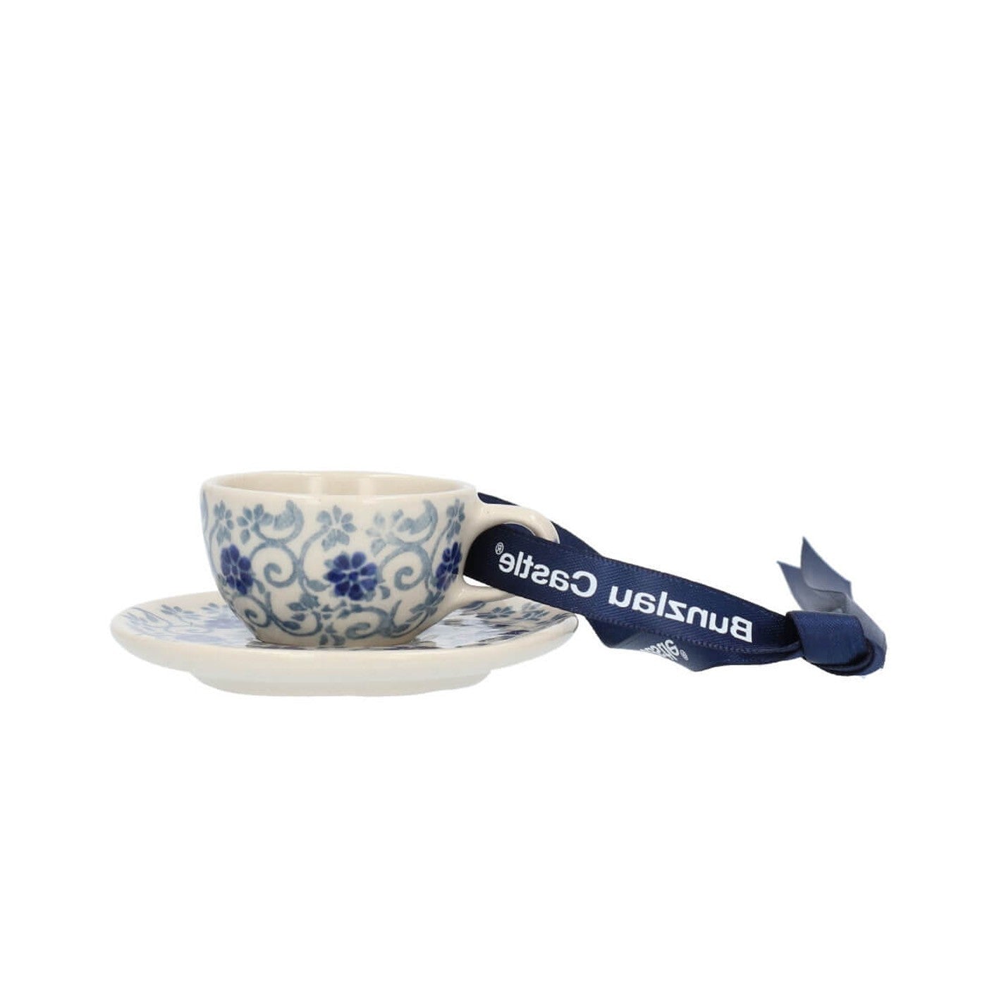 Christmas Pendant Cup and Saucer - Flower Fountain