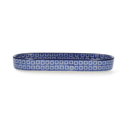 Schaal Plat Ovaal Lang - Blue Diamond
